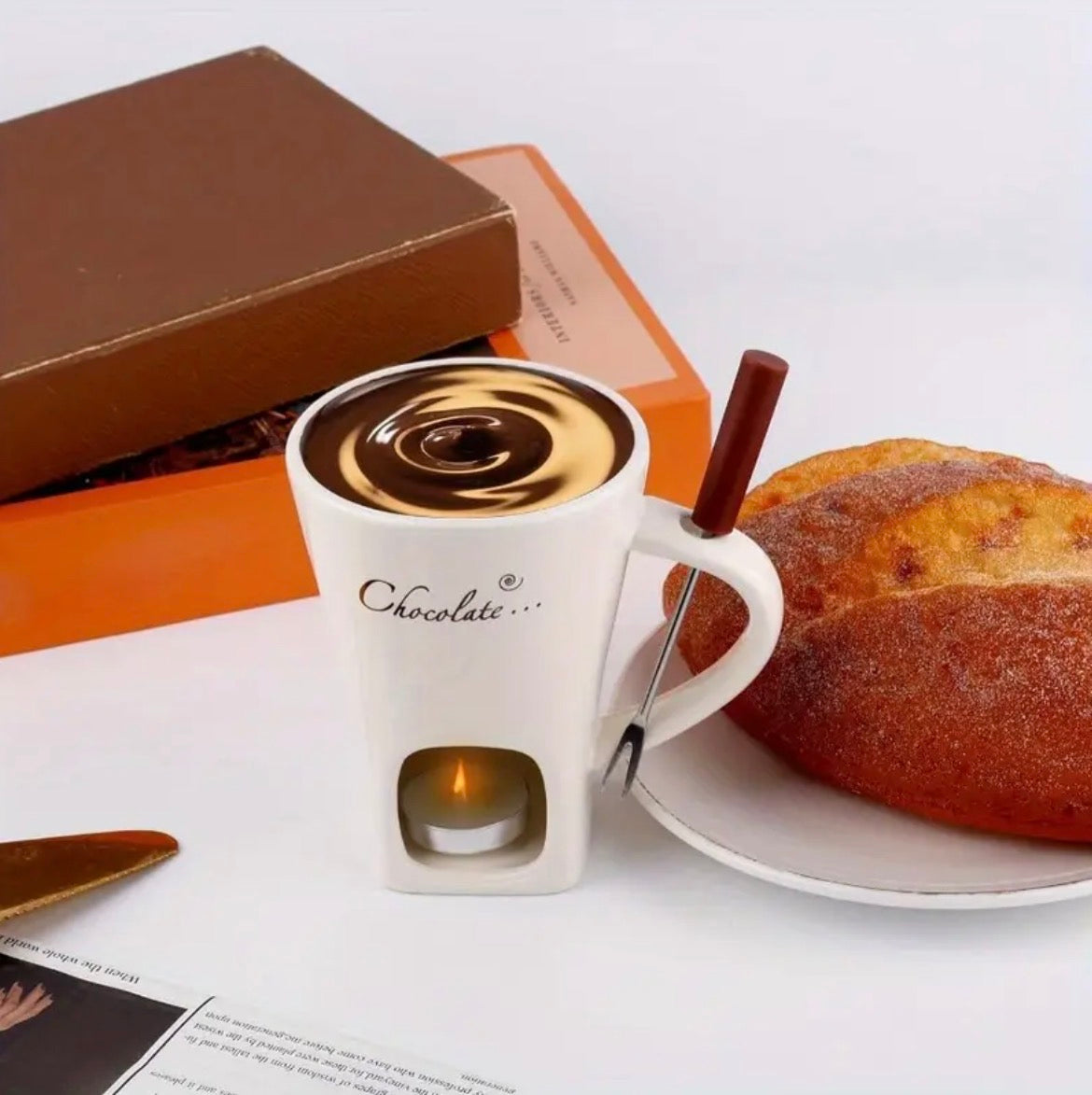 Cozy Beige Fondue Mug